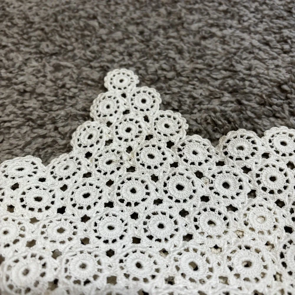 Vintage Small White Crocheted Doily Star